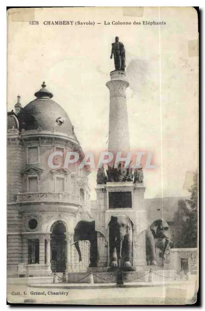 Chambéry (Savoie) — Die Säule der Elefanten — Sammlung L. Grimal - Vorderseite