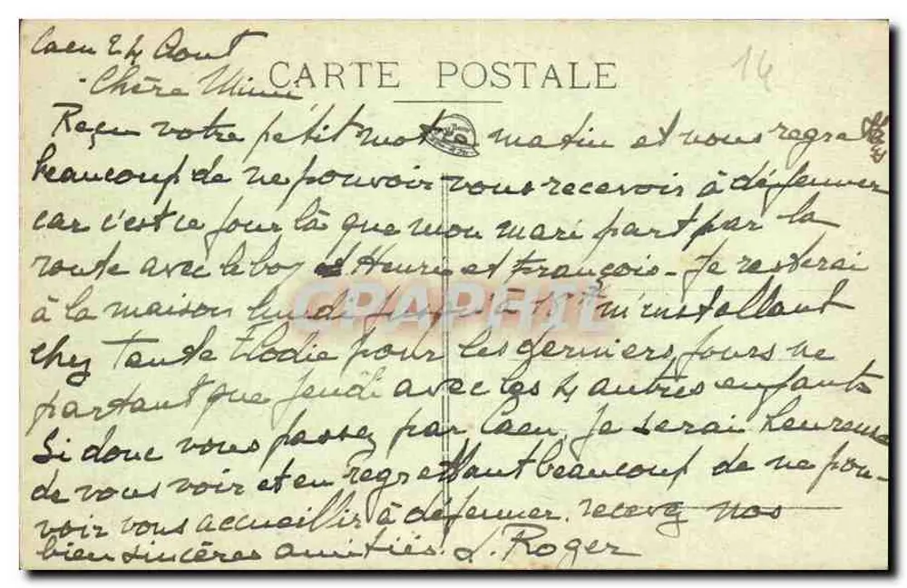 Caen — Oasis — Capela - Verso