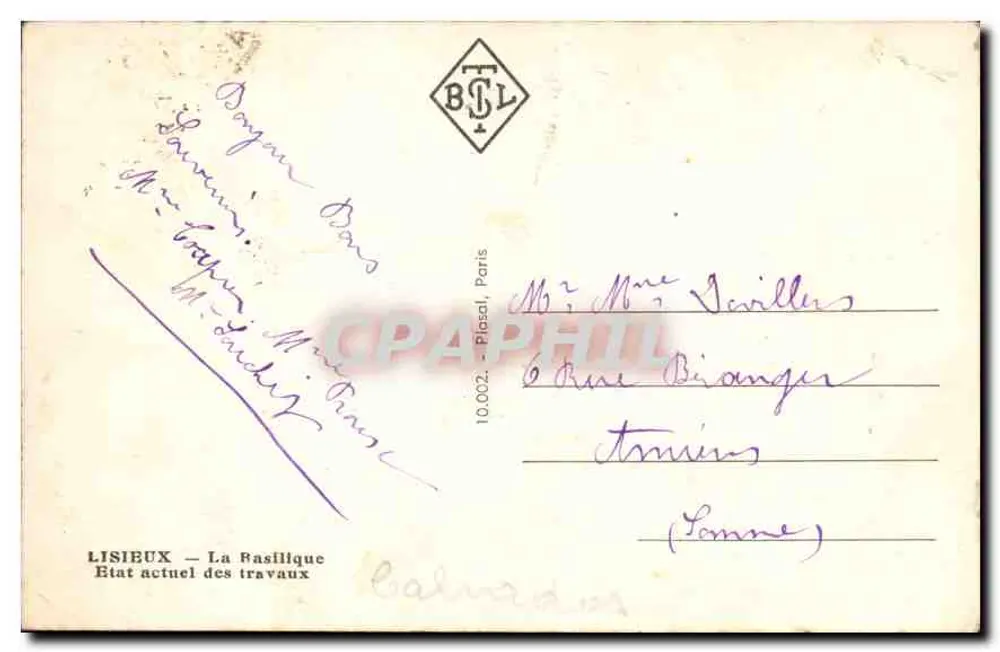 Lisieux — Die Basilika — Aktueller Zustand der Bauarbeiten — BCL, Paris - Rückseite
