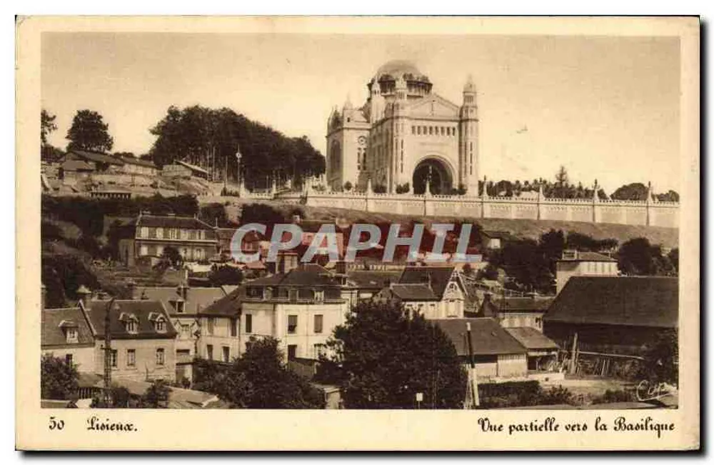 Lisieux — Vista parcial em direção à Basílica — Cie des Arts Photomécaniques - Frente