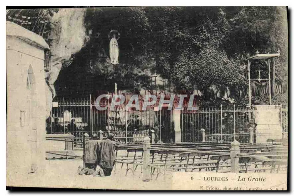 Lourdes — A Gruta — E. Frioux, fot-edição, Lourdes — S.A.P. - Frente