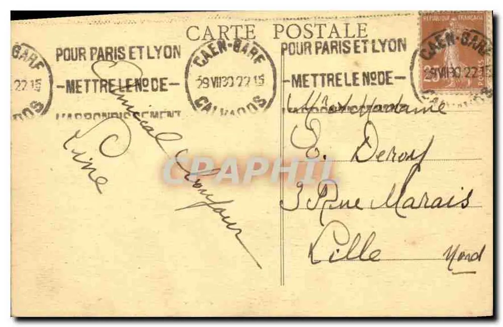 CAEN — Palácio de Justiça — Edit Livet - Caen - Verso