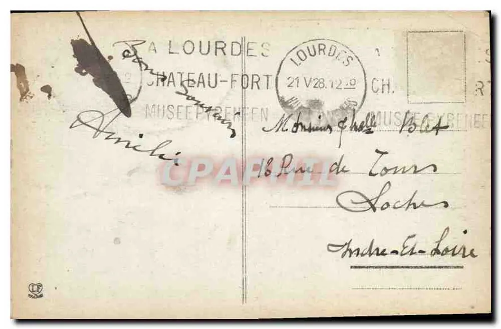 Lourdes - Die Kreuzung der Bretonen — Institut Typographique Labarre Frères, Toulouse - Rückseite
