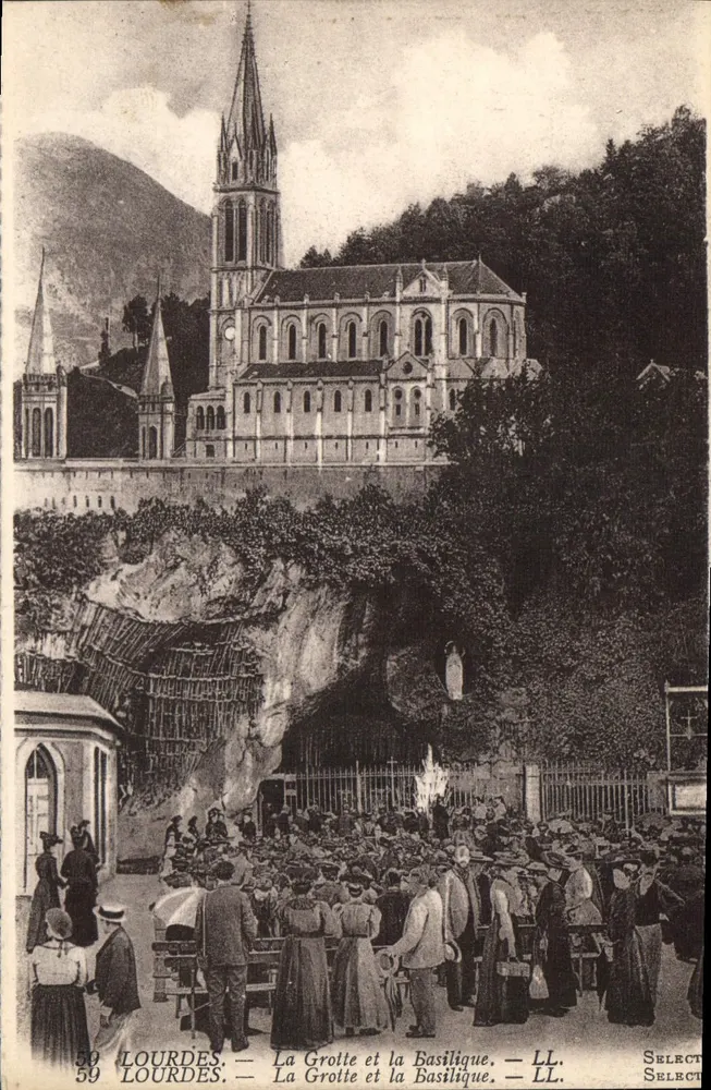 Lourdes — La Gruta y la Basílica — LL. Select - Anverso