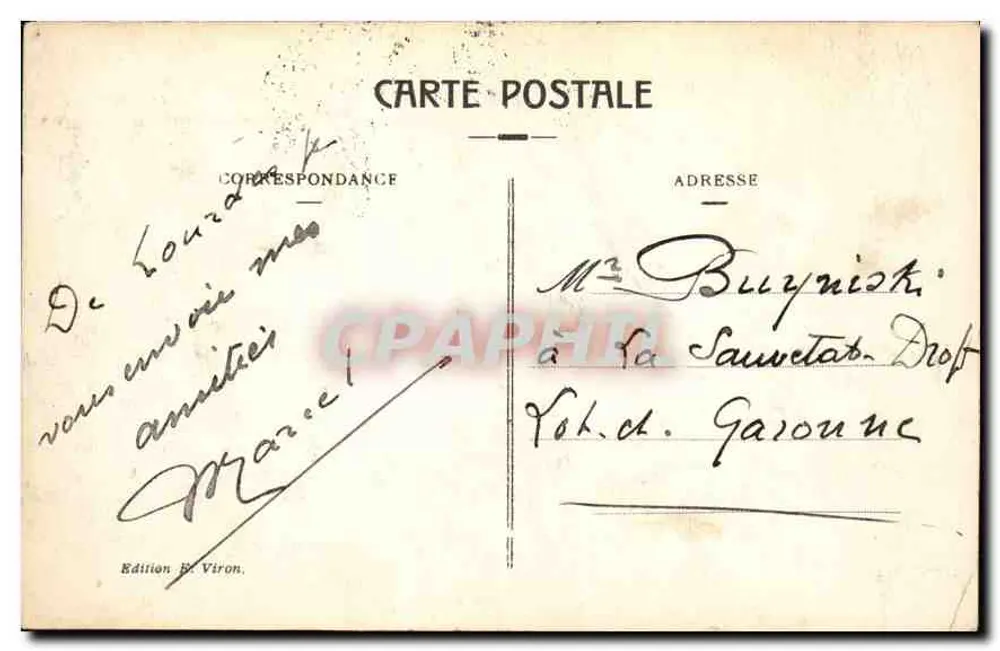 Lourdes - Vista Aérea — Edição B. Viron, n°23 - Verso