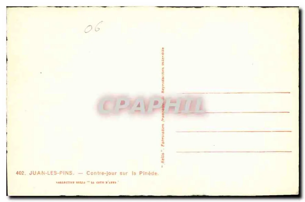 Juan-les-Pins — Rücklicht auf dem Pinewood — Rella - Rückseite