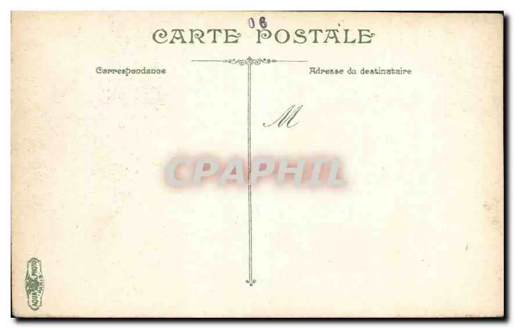 Nice - A reserva — vista do porto com farol e barco — editor L.V. n°10 - Verso