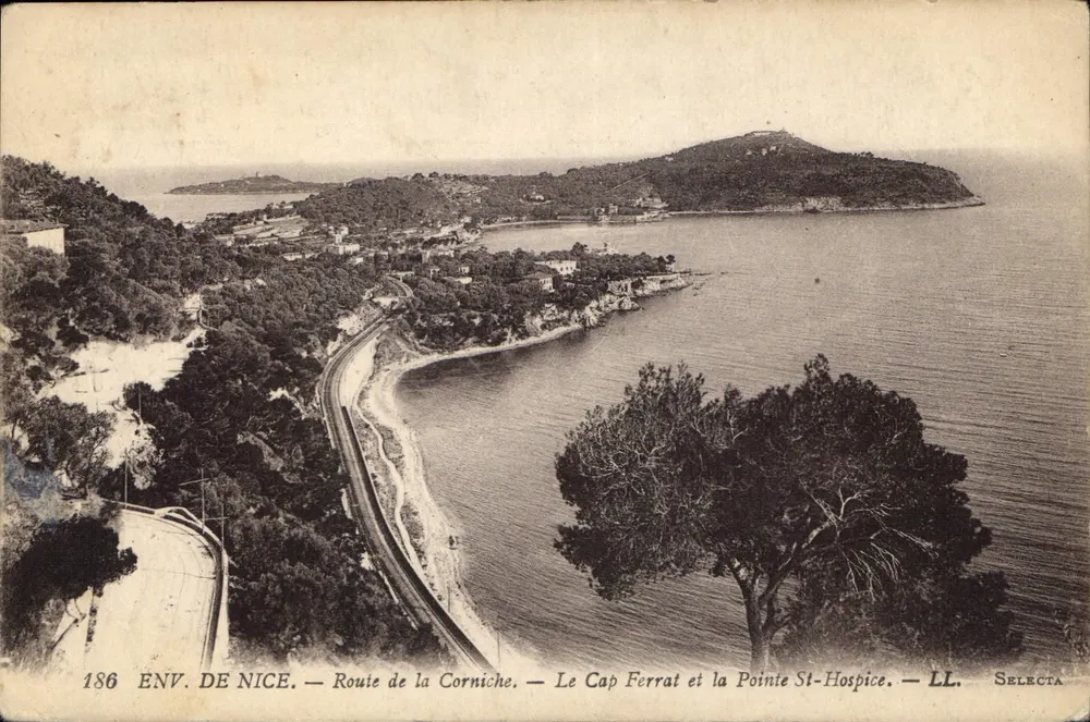 Umgebung von Nice — Route de la Corniche — Le Cap Ferrat und la Pointe St-Hospice — LL. Selecta - Vorderseite