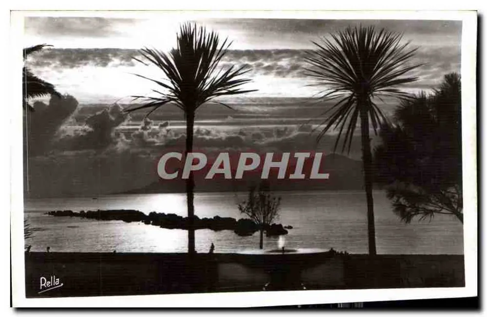 Cannes - Pôr do sol no Parque Albert Ier — Coleção « A Costa Azul » — Cliché Bella - Frente
