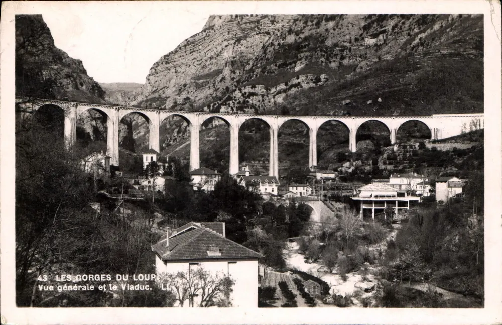 Les Gorges du Loup — Allgemeiner Blick und der Viadukt — Éditions Belles Lettres, n°43 - Vorderseite