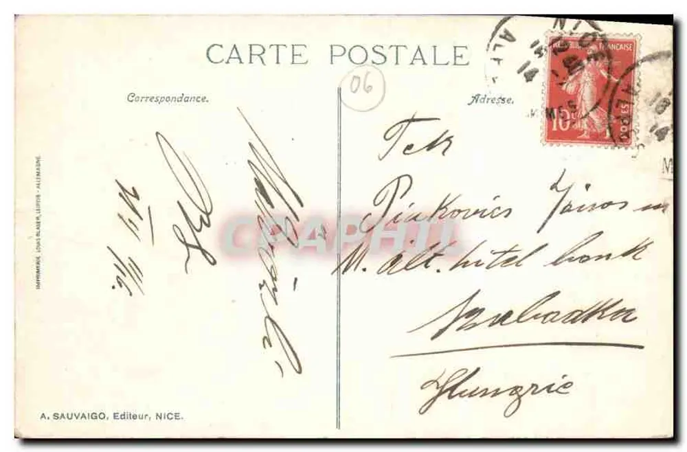 NICE. La Promenade des Anglais — ND. Fot. — N°626 - Achterkant