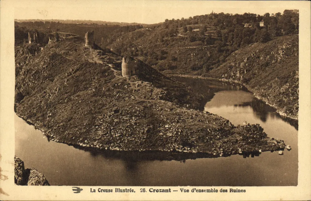 Croissant — Panoramablick auf die Ruinen — La Creuse Illustrée, Nr. 26 - Vorderseite