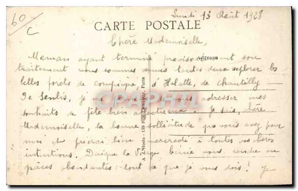 Senlis (Oise) — A Catedral — L.H., Paris - Verso