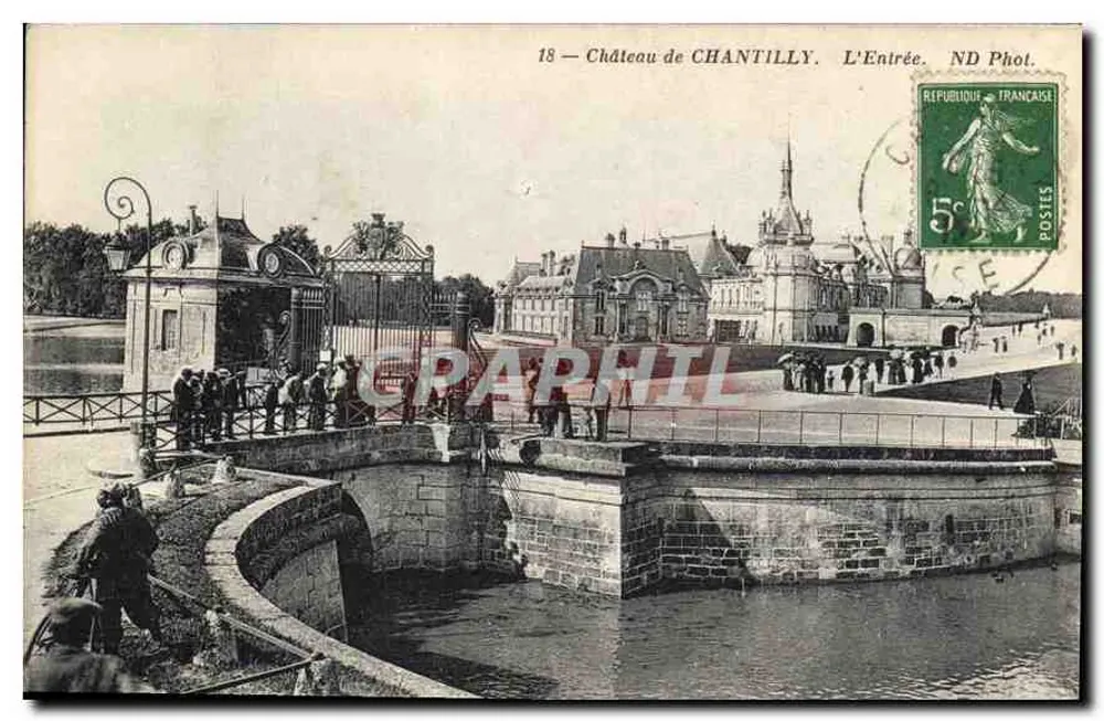 Castelo de Chantilly — A Entrada — ND Phot. - Frente