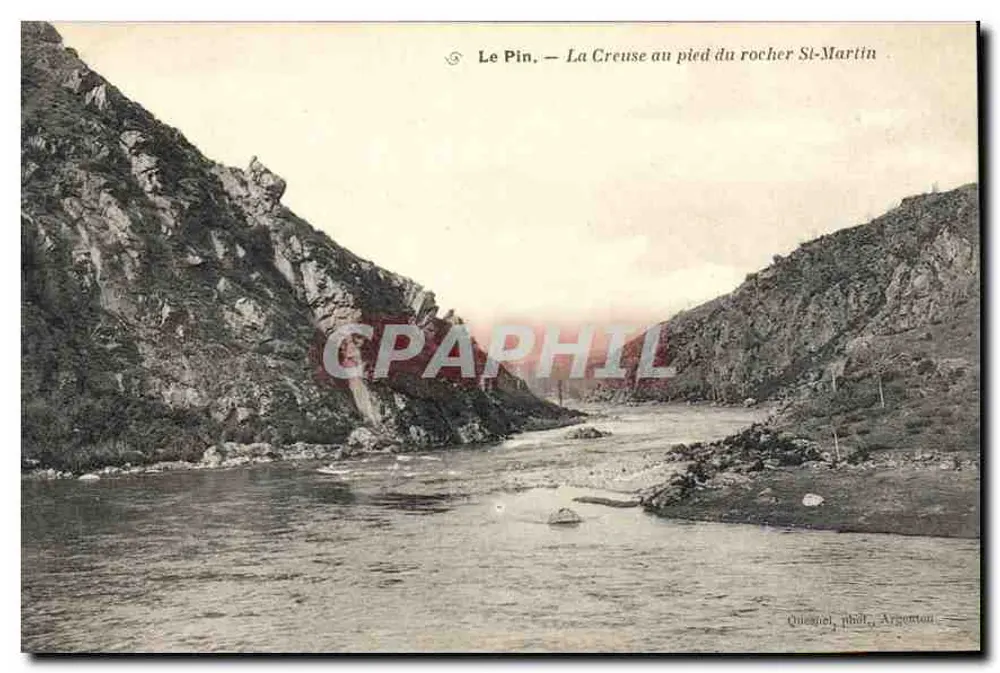 Le Pin — Die Creuse am Fuße des Felsens St-Martin — Queunel, phot. Argenton - Vorderseite