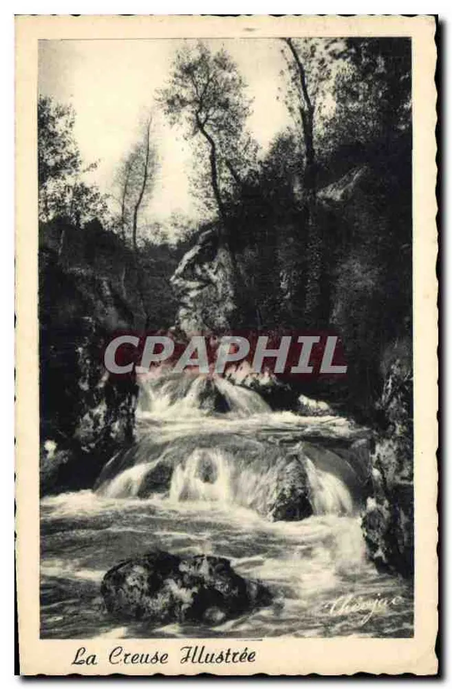 Wasserfall Gourd-Enfariné — nahe La Celle-Dunoise — La Creuse Illustrée - Vorderseite