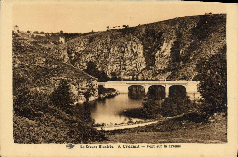 Crezant — Brücke über die Creuse — La Creuse Illustrée, n°9 - Vorderseite