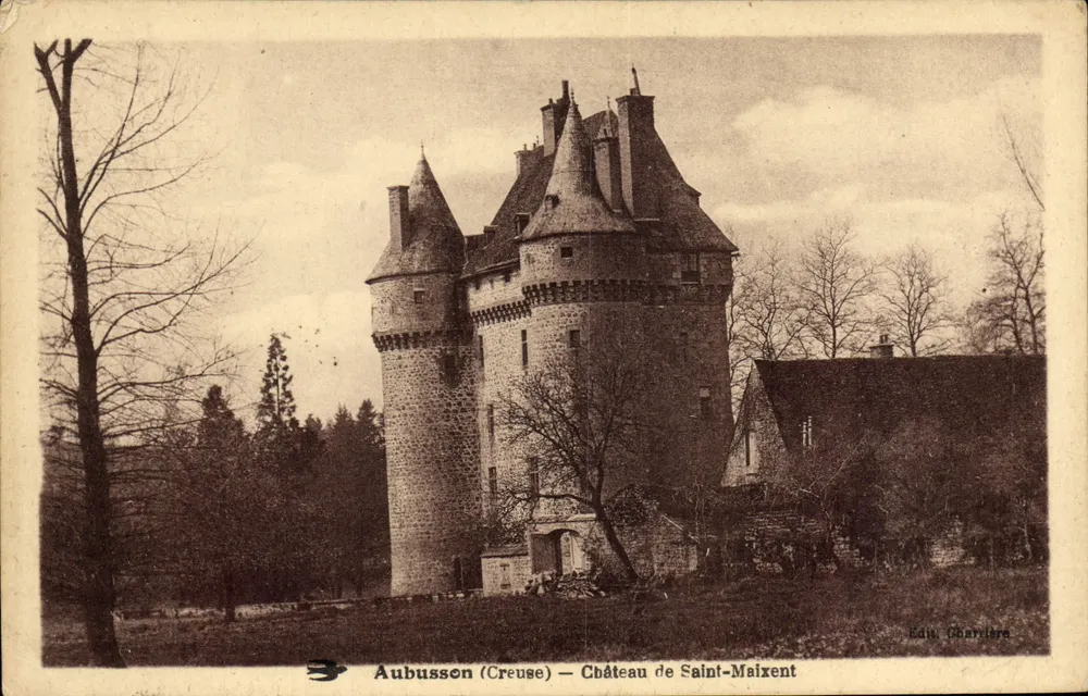 Aubusson (Creuse) — Castelo de Saint-Maixent — Edit. Charriera - Frente