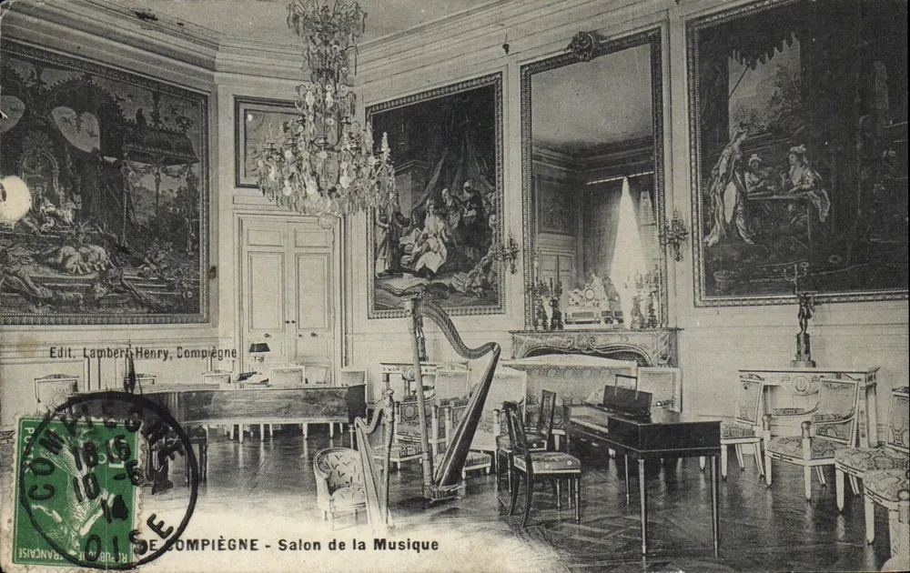 Compiegne - Salon de la Musique — Éditeur Lambert Henry, Compiegne - Frente