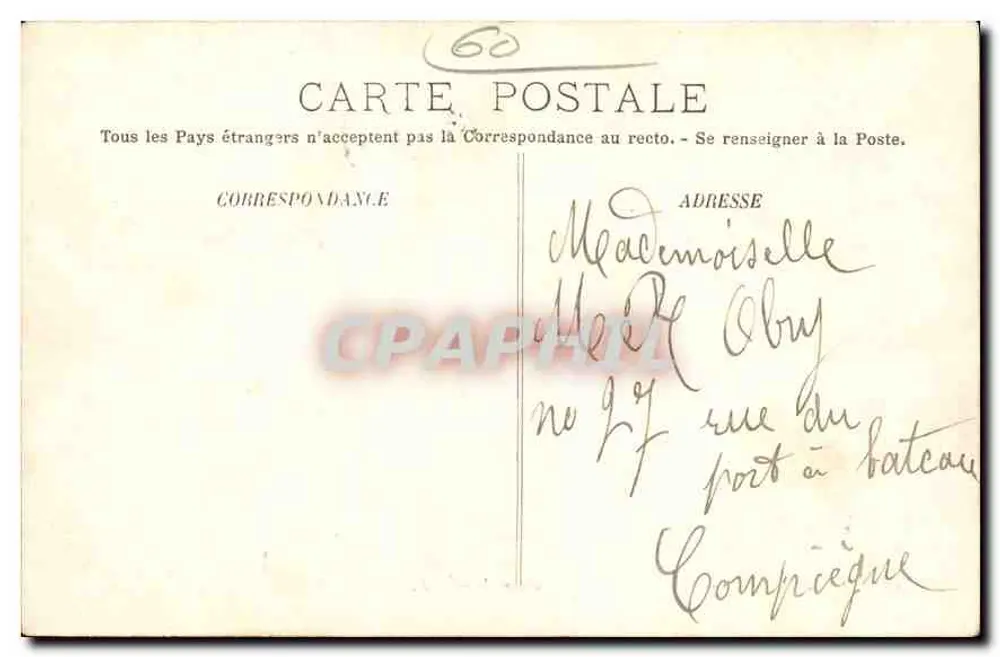 Compiègne — O Castelo — A Colunata — LL. — n°97 - Verso
