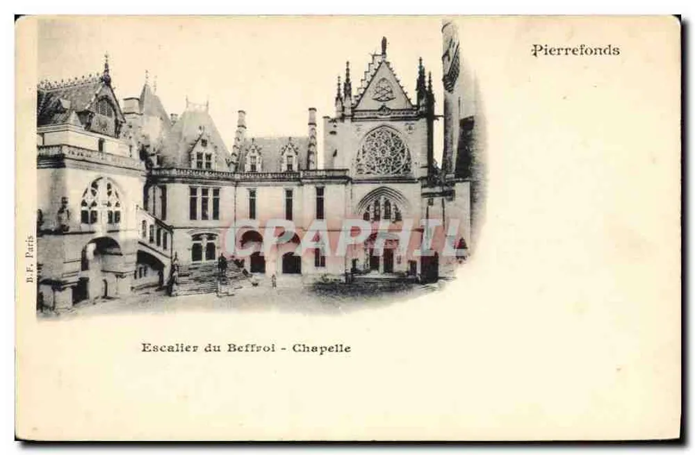 Pierrefonds — Schody do dzwonnicy — kaplica — B.F. Paris - Awers