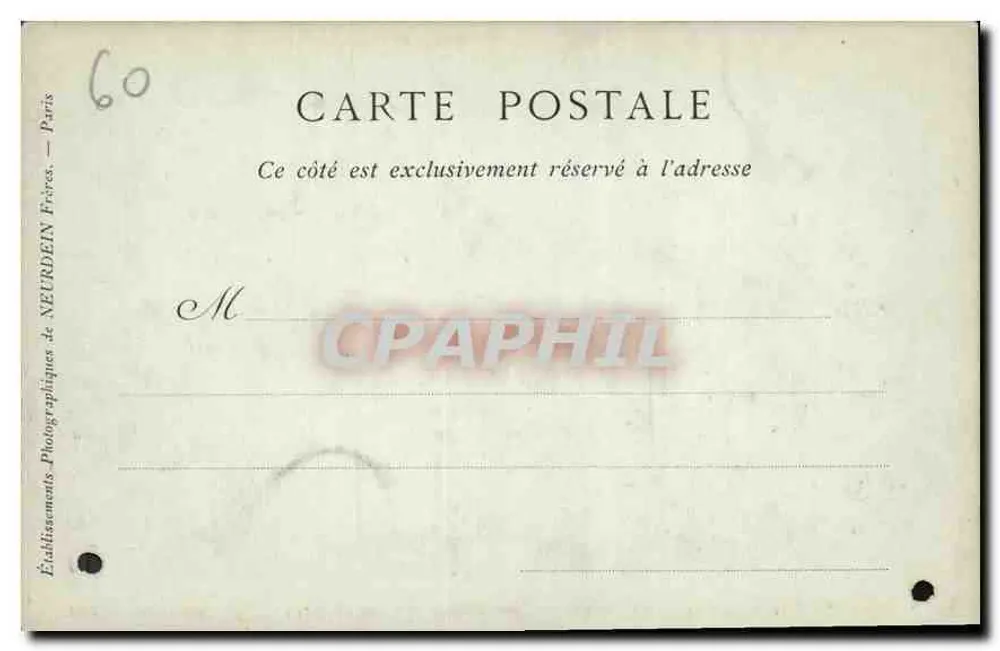 Château de Pierrefonds — Ansicht vom Weg nach Villers-Cotterets — Sammlung ND Phot - Rückseite
