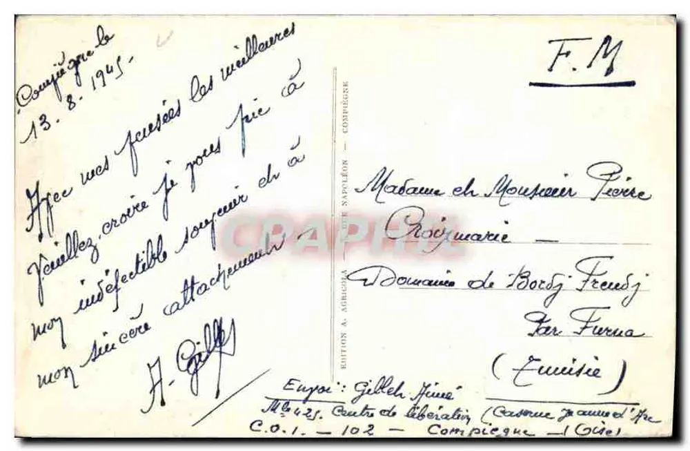 Compiègne — Plaza del Ayuntamiento — Edición A. ABRIGON - Reverso