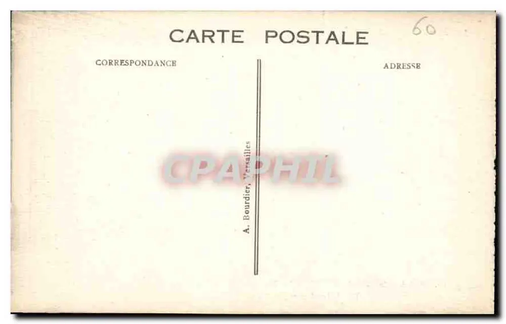 Palácio de Compiègne — Salão dos Ajudantes de Campo — editor A. Bourdier, Versailles - Verso