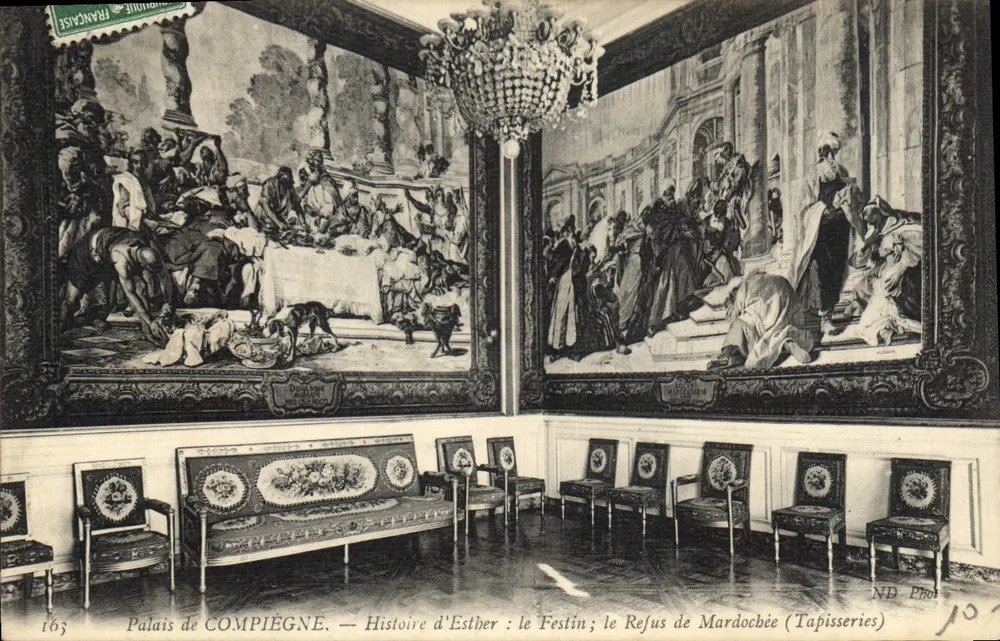 Schloss COMPIÈGNE — Geschichte Esthers: Das Fest; Der Verzicht Mordekais (Teppiche) — ND Phot - Vorderseite