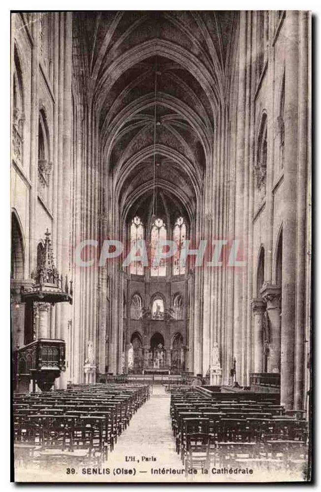 Senlis (Oise) — Interior da Catedral — L'II, Paris - Frente