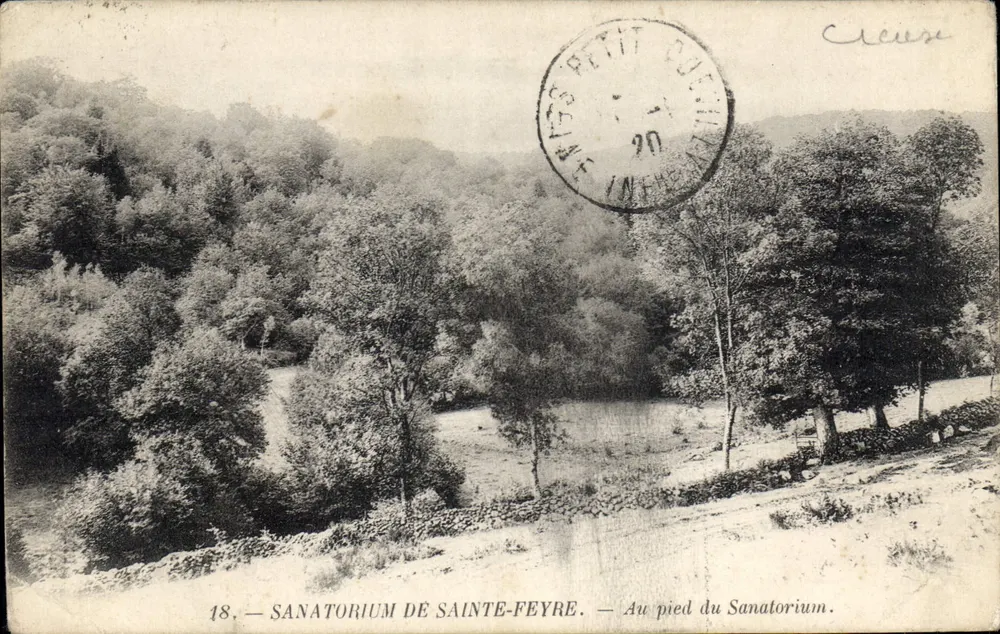 Sanatorium Sainte-Feyre — Am Fuße des Sanatoriums — unbekannter Verlag, Nr. 18 - Vorderseite