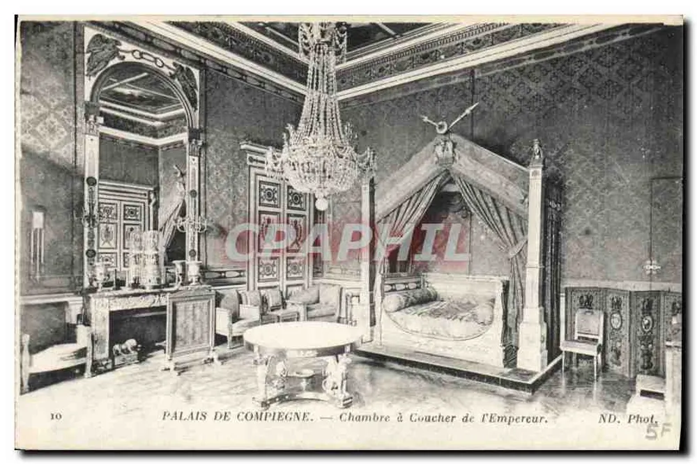Palácio de Compiègne — Quarto de Dormir do Imperador — ND. Fot. 5F - Frente