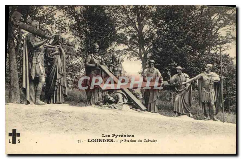 Lourdes - 9ª Estação do Calvário — Os Pirineus - Frente