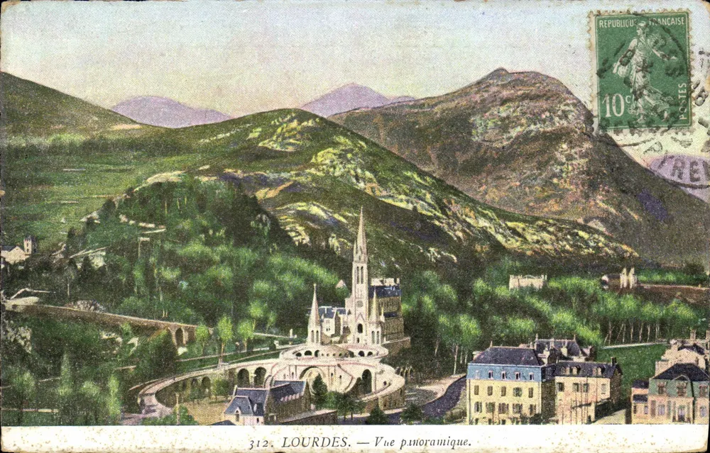 LOURDES — Vista panorâmica — Edição F. Viron n°312 - Frente