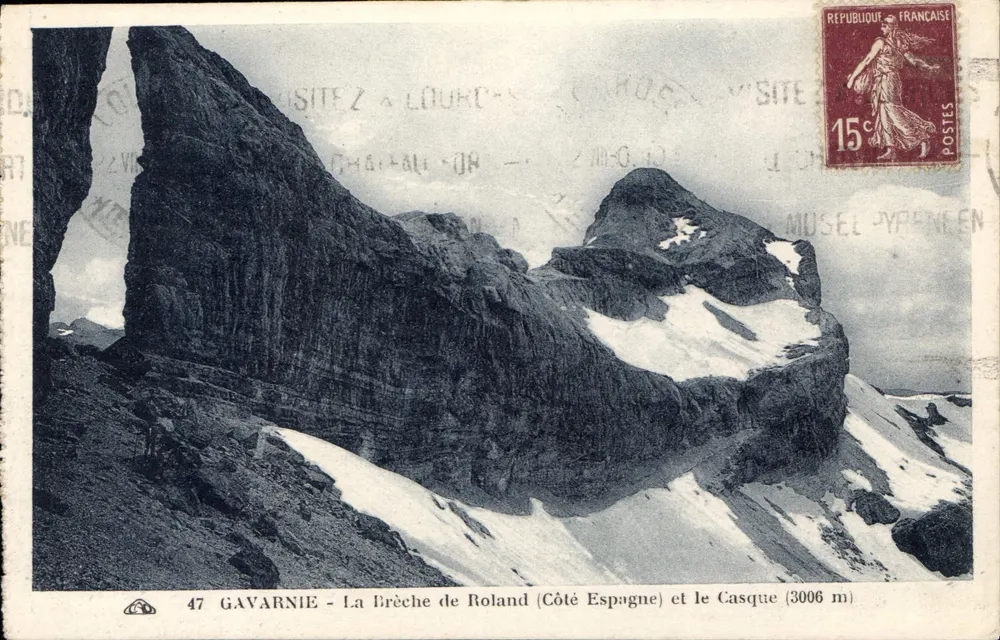 Gavarnie - Die Rolandklamm (spanische Seite) und der Helm (3006 m) — n° 47 - Vorderseite