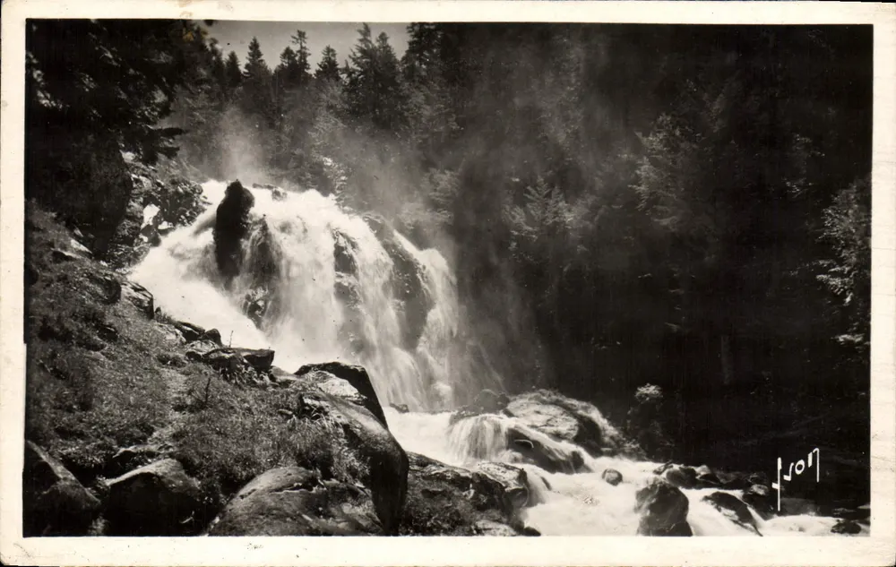 Cascate di Lutour — Circa Cauterets (Alte Pyrenees) — Edizioni d'Arte «Yves» - Recto