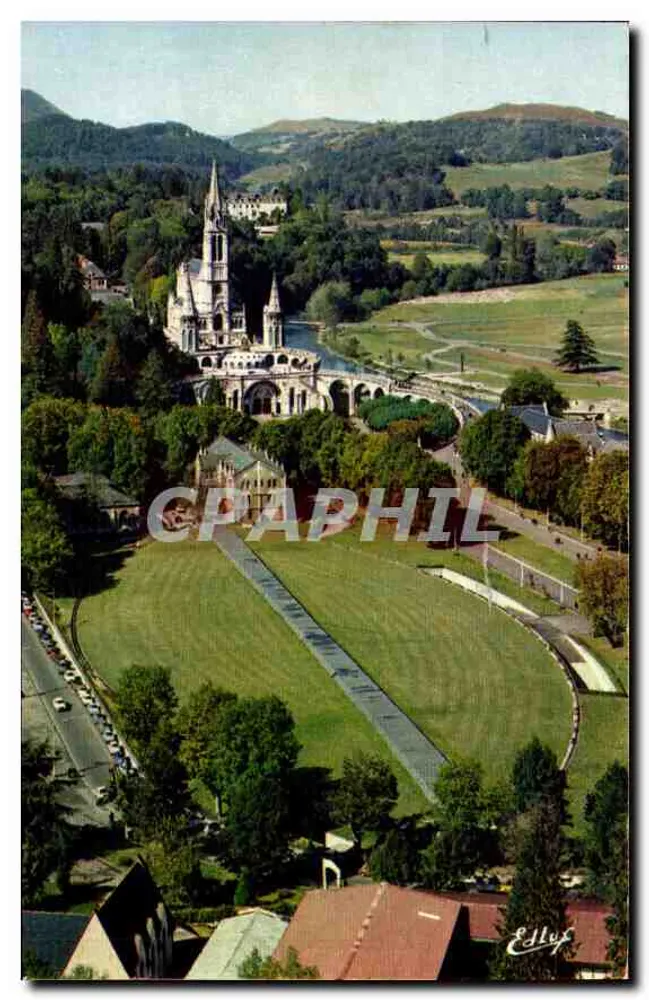 Lourdes — Die Basilika und die unterirdische Basilika St-Pie X — Edition Eddlyx - Vorderseite