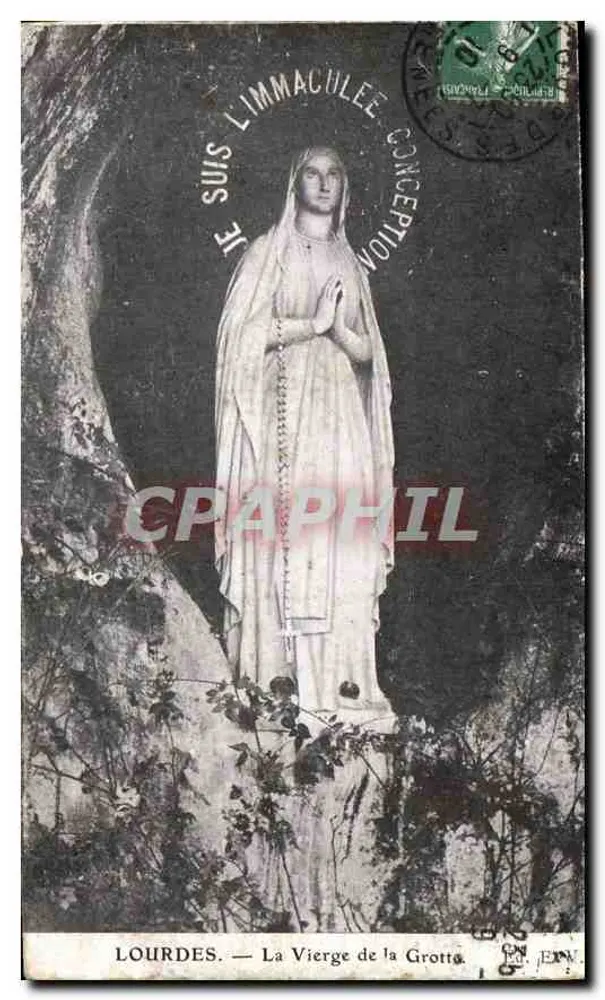 Lourdes — A Virgem da Gruta — Editor J. E. N. - Frente
