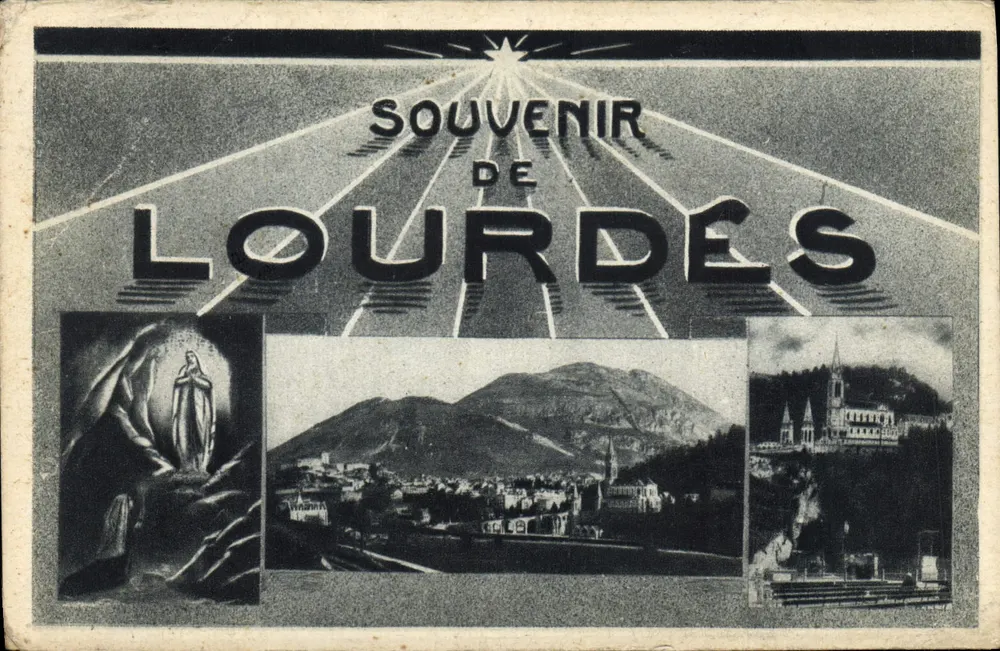 Lourdes — Lembrete de Lourdes — Éditeur P. Dupont, n° 4033 - Frente