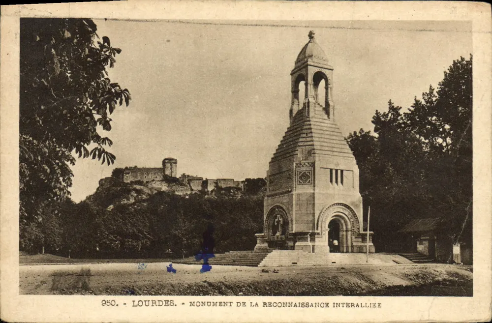 Lourdes - Monumento da Reconhecimento Interalliada — Héloïgrevure Éabousla Frères, n°950 - Frente
