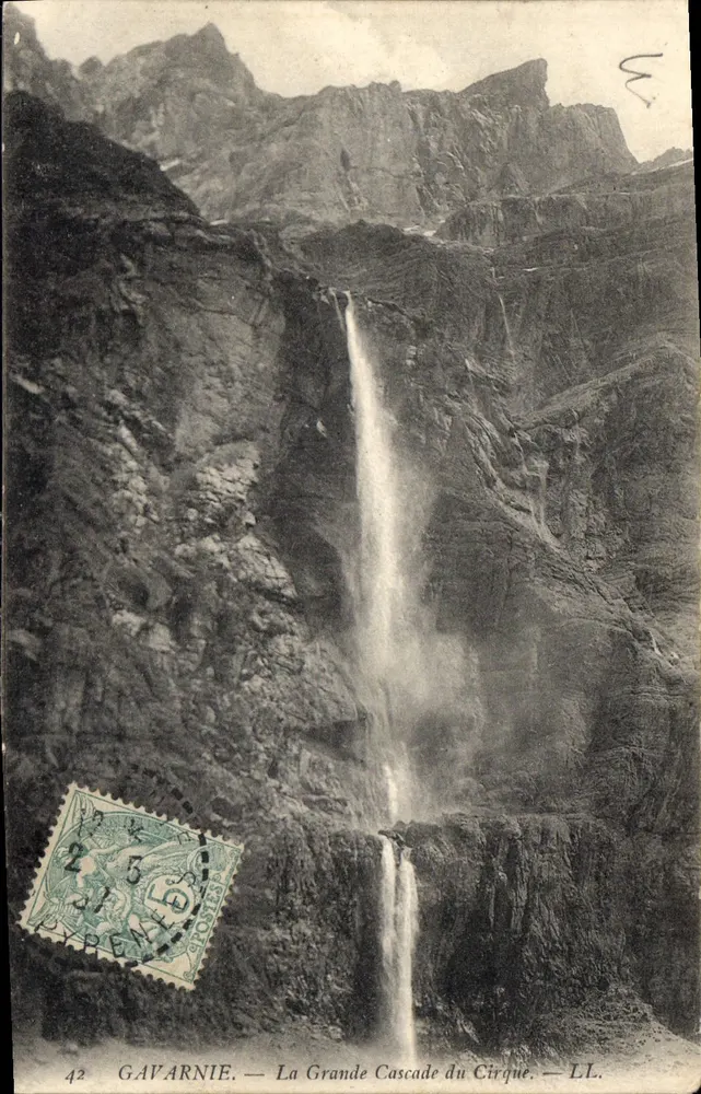 Gavarnie — A Grande Cachoeira do Cirque — LL. — n°42 - Frente