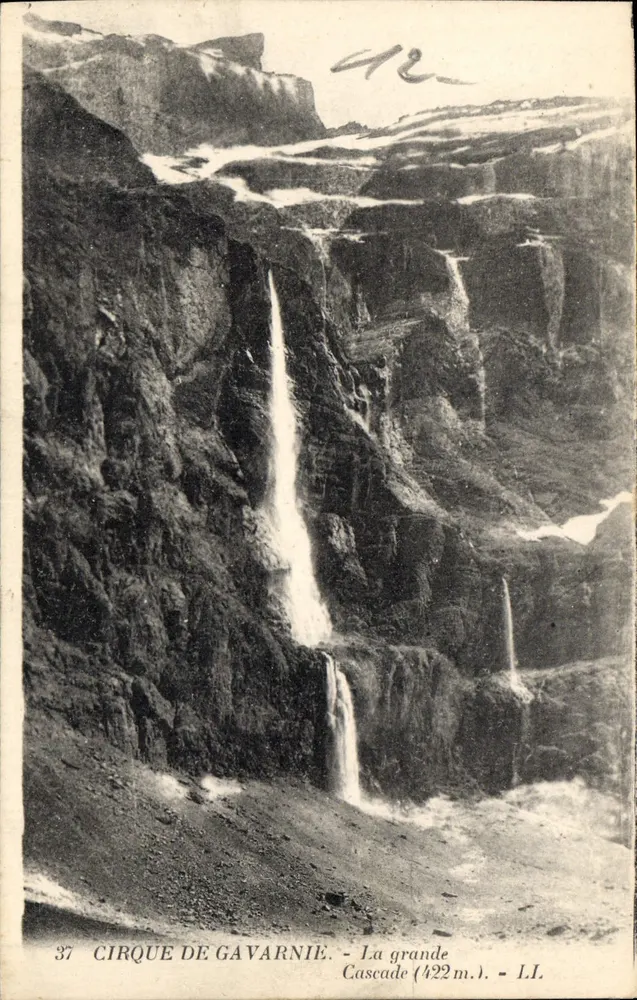 Cirque de Gavarnie — A Grande Cascata (422m.) — L.I. — n°37 - Frente