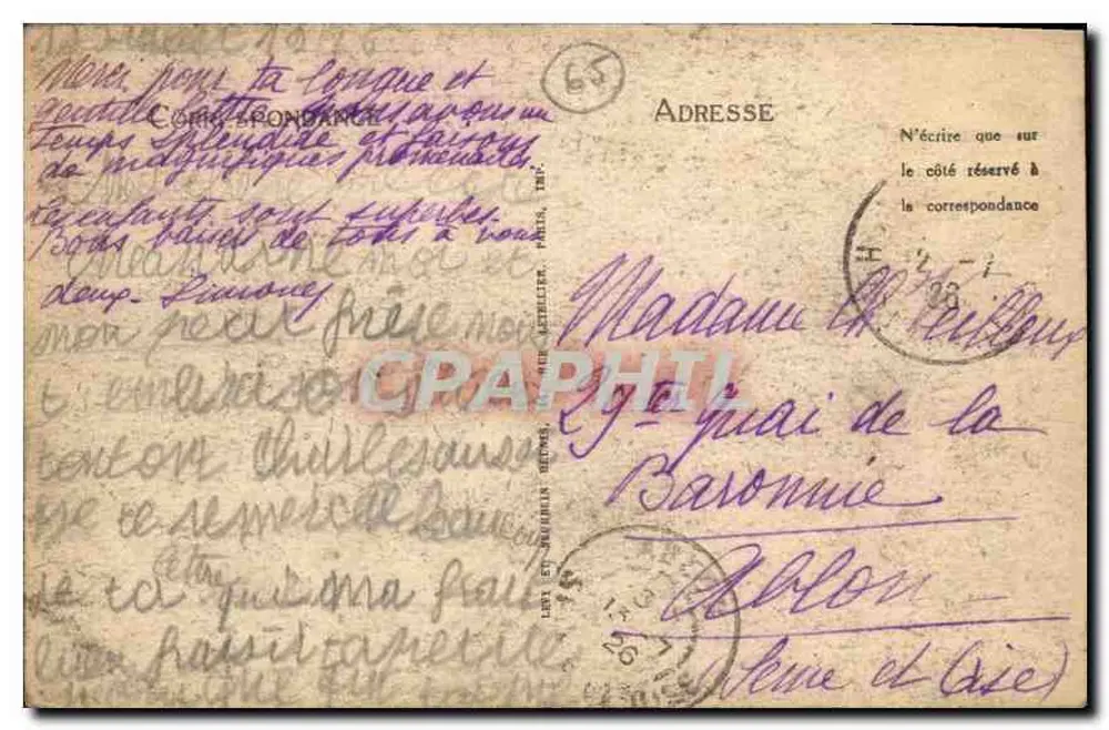 Die Pyrenäen — Der Tourmalet-Pass und der Espade-Gipfel — LL — n°54 - Rückseite