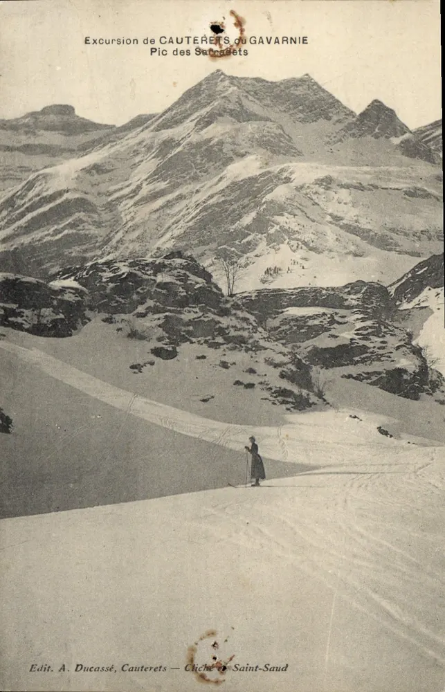 Excursão de Cauterets ou Gavarnie — Pic des Satradets — Ed. A. Ducassé, Cauterets - Frente