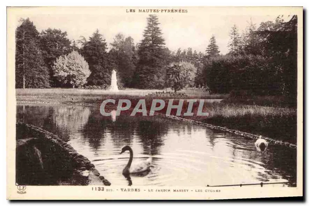 Hautes-Pyrénées — Tarbes — Le Jardin Massey — Die Schwäne — Phototypie Labourtouse - Vorderseite