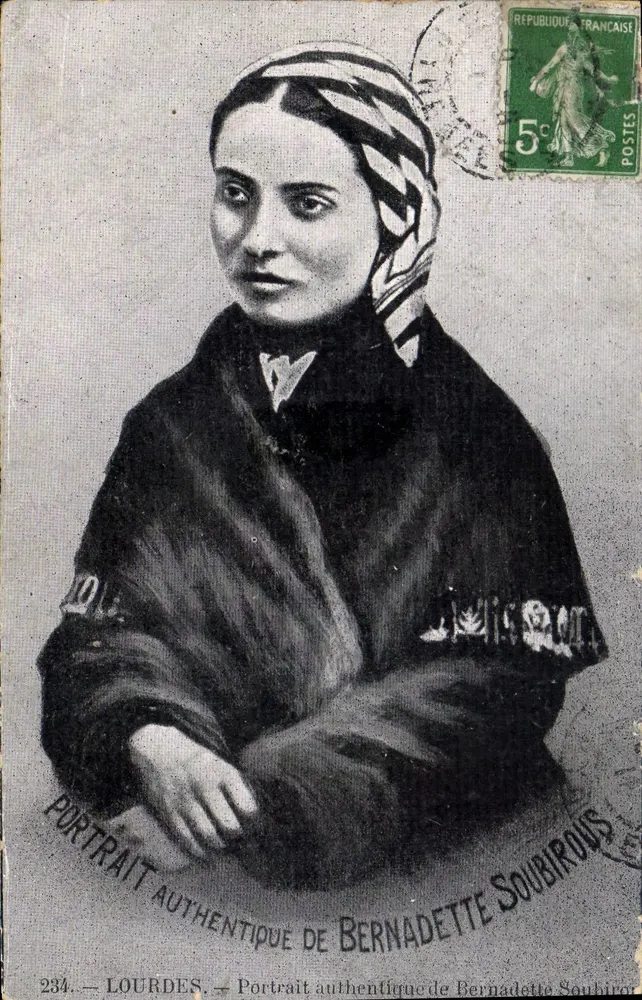 Lourdes — Autentyczny portret Bernadette Soubirous — wydawca Lourdes, nr 234 - Awers