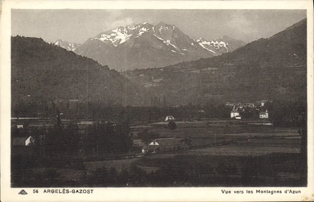 Argelès-Gazost — Ansicht zu den Montagnes d'Azun — C.P. des Arts Photomécaniques Straßburg - Vorderseite