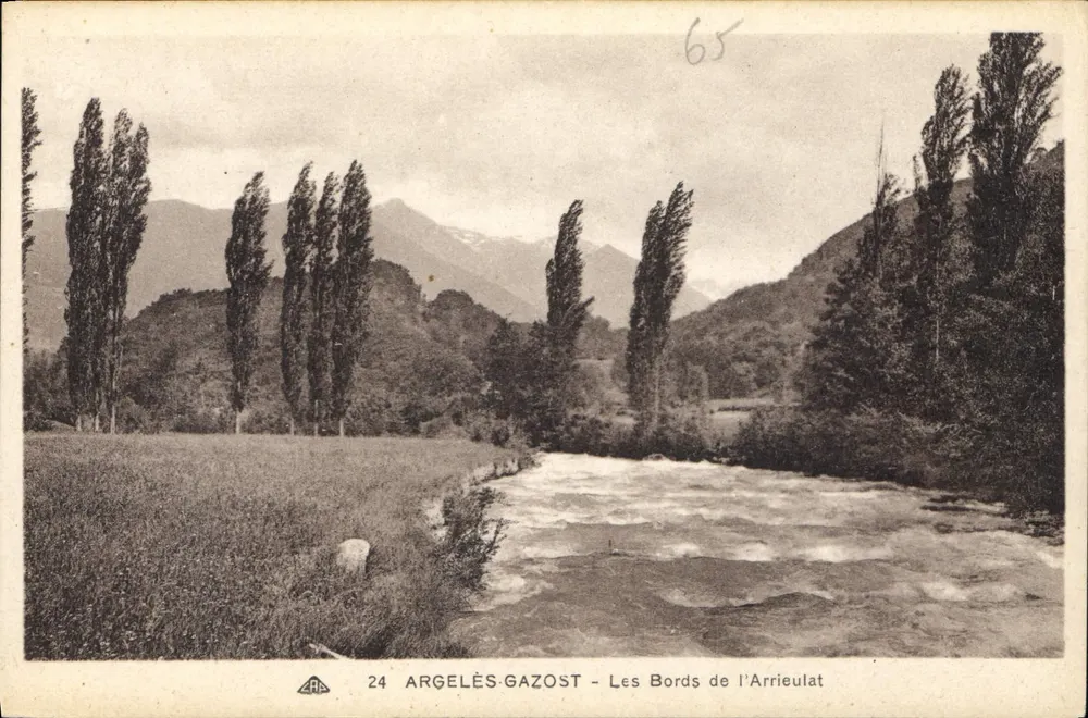 Argelès-Gazost — Die Ufer des Arrieulat — Verlag CPAH - Vorderseite