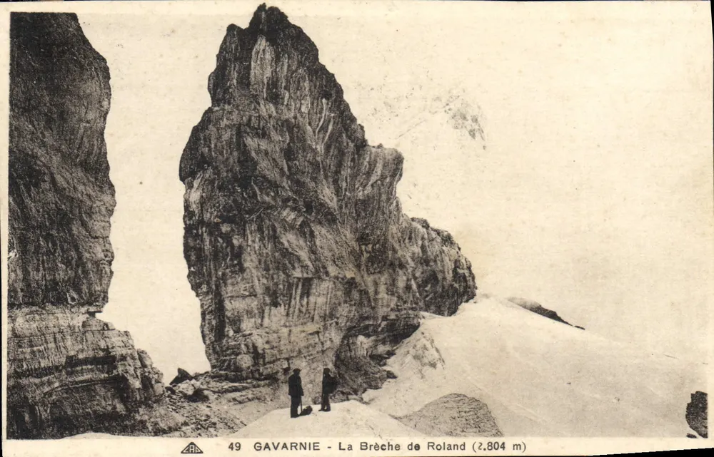 Gavarnie - A Brecha de Roland (2.804 m) — Bilhete postal antigo n°49 — editor ARB - Frente