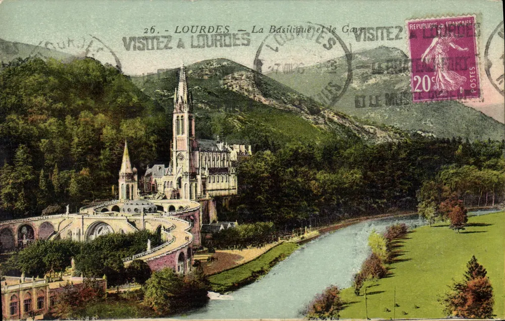 Lourdes — A Basílica e o Gave — Edição fotográfica Quimina - Frente